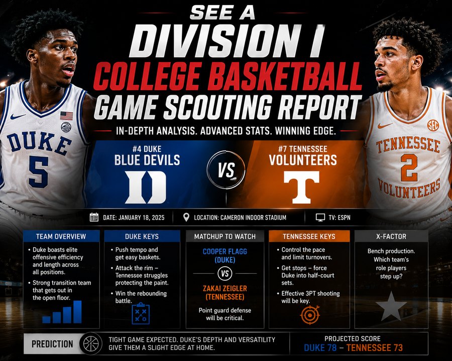 See a Division I College Scouting Report